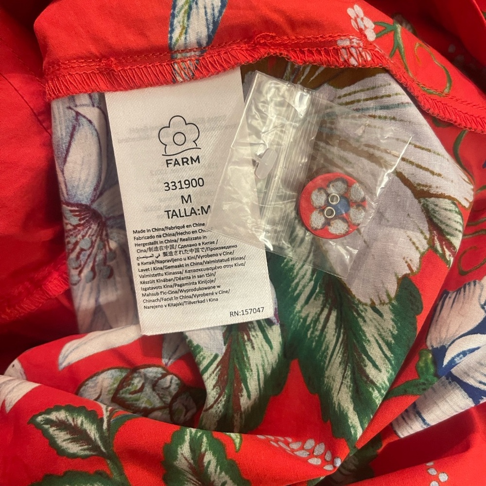 Red Sweet Bloom Bouquet Organic Cotton Romper - Picture 4 of 5